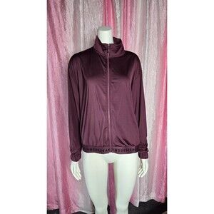Under Armour Full Zip Up Heatgear Loose Fit Maroon Jacket Size Medium